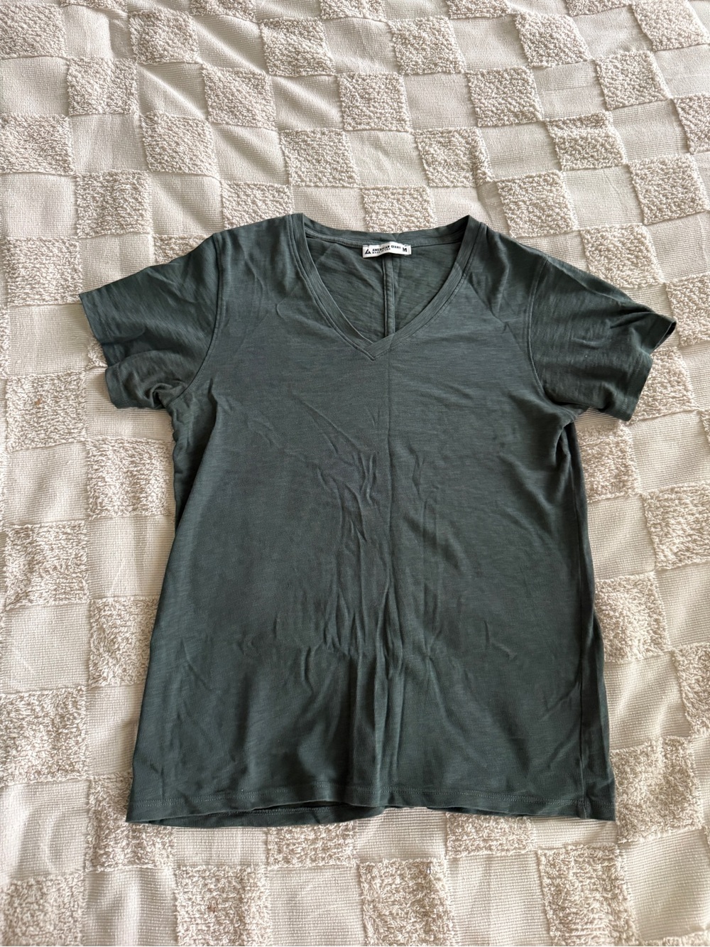 American‎ Giant Women's V-Neck Tee in Olive